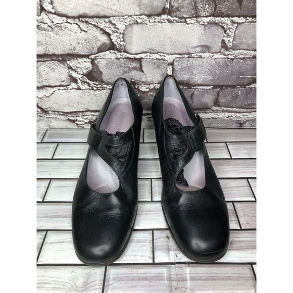 BeautiFeel Black Leather MaryJane Comfort Casual Pump Heels Women’s 39EU/8.5M US - Picture 14 of 16